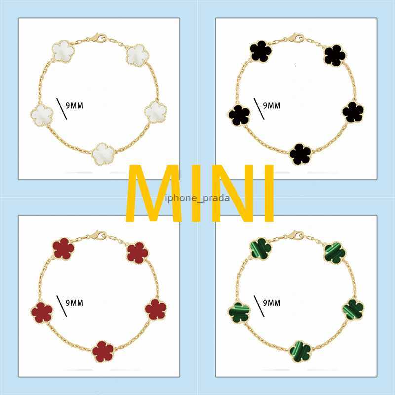 clover bracelet jewlery designer for women mini 9mm charm bracelet designer jewelry women 925 sterling silver jewelry flower bracelet 5 flower bracelet gold