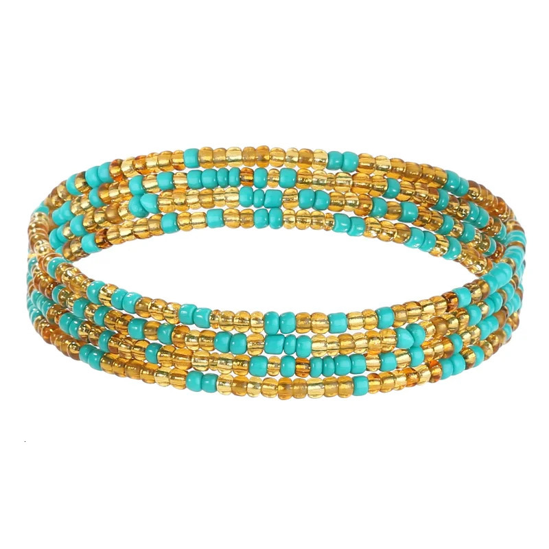 12 Pieces 50Inch Waist Beads Set Summer Handmade Colorful African Belly Bead Chain Plus Size Body Jewelry Stretching Belly Chain 241225