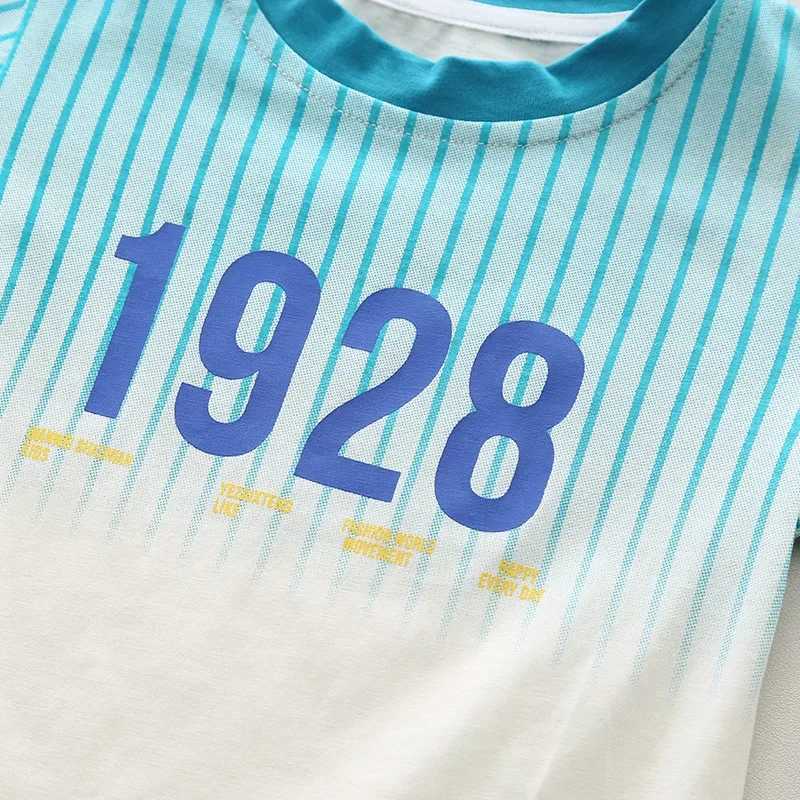 Clothing Sets Summer Baby Boy Clothes Set Children Girls Gradient Tshirt and Shorts 2pc Suit Kid Short Sleeve Top Bottom Teen Outfit TracksuitY241225G