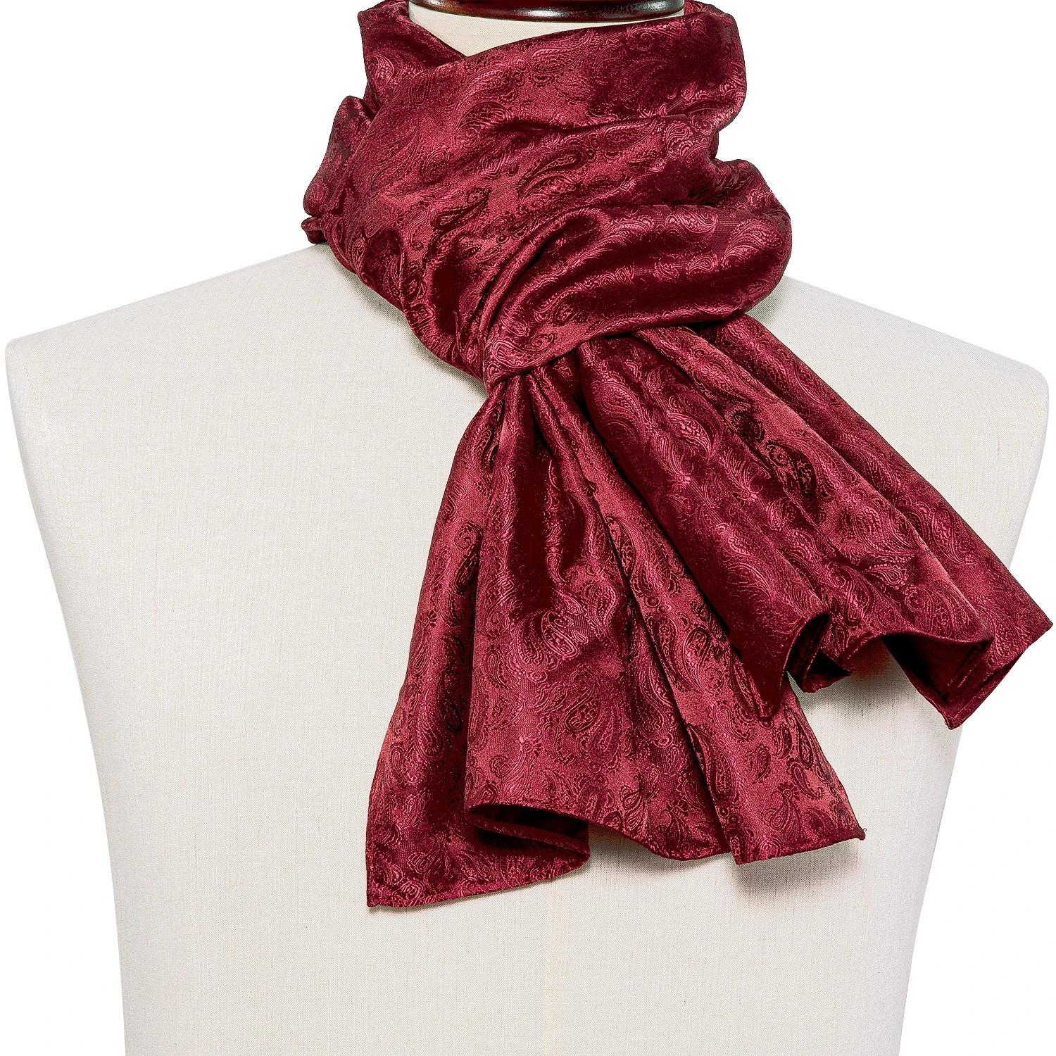 Fashion Men Scarf Tie Set Blue Gold Jacquard Paisley Silk Autumn Winter Hanky Cufflink Casual Business Shawl Gift Barry.Wang 241225