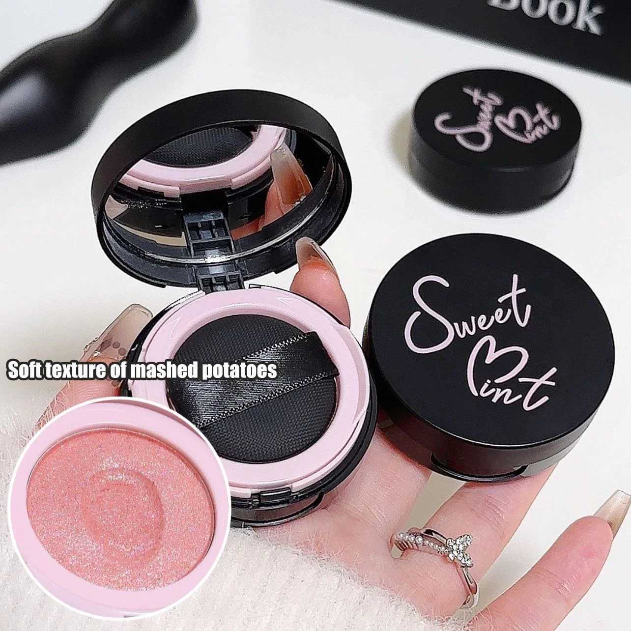 Cushion Shimmer Ber Mud Monochrome Glitter Cheek Tint Natural Brighten Face Rouge Contouring Dye Creamy B CosmeticsXJ241225