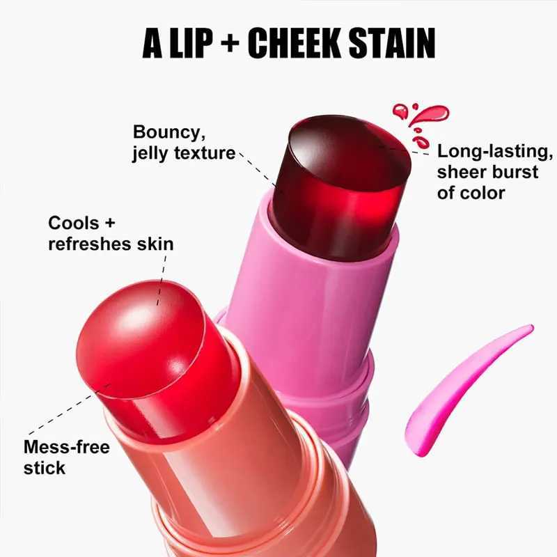 3-in-1 Cheek Lip Tinted Moistured B Stick Cheek Rouge Eyes Lip Brighten Cream Water Jelly Tint Stick Matte Contour MakeupXJ241225