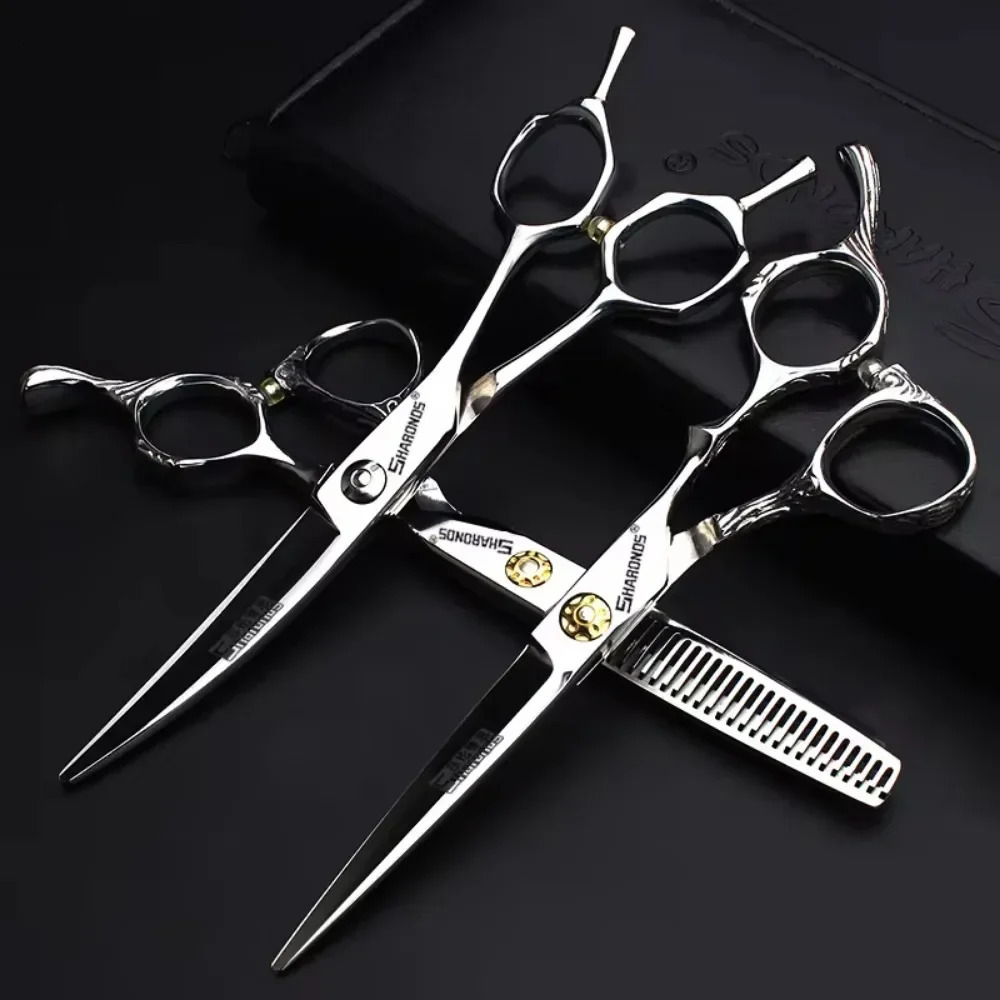 Professional Hairstylist Hair scissors Set 440C Japanese Steel 6 Inch Barber Specialized Clippers Hair Cutting Tools 241225