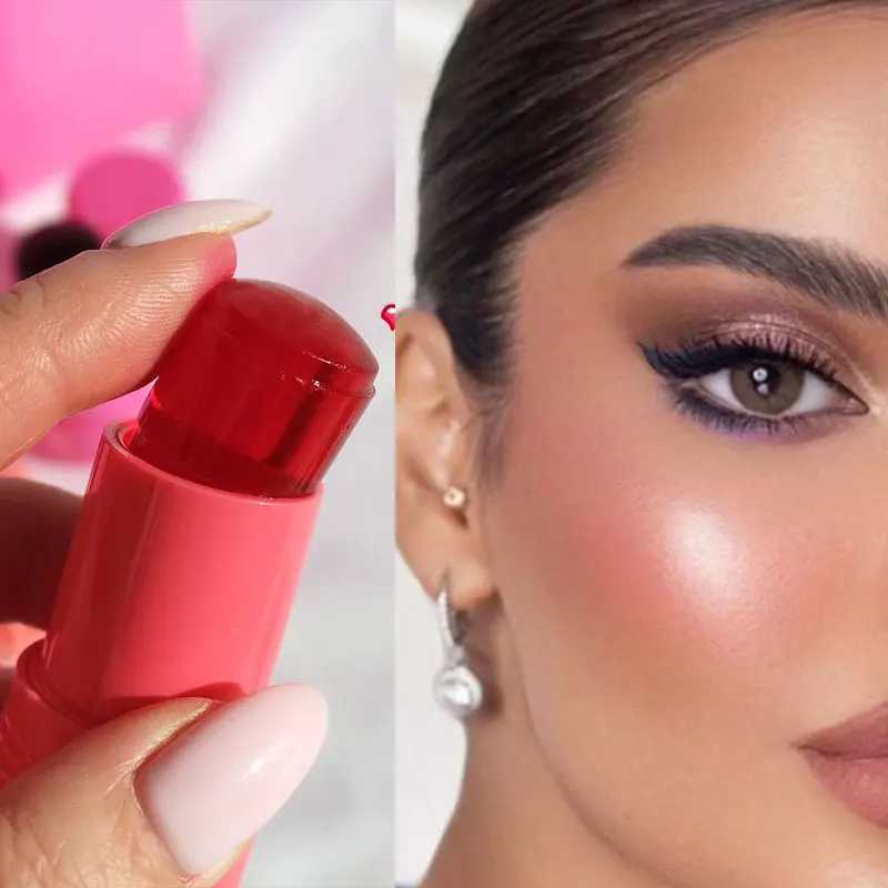 3-in-1 Cheek Lip Tinted Moistured B Stick Cheek Rouge Eyes Lip Brighten Cream Water Jelly Tint Stick Matte Contour MakeupXJ241225