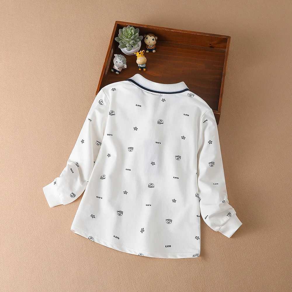 Boys Polo Shirt 2024 New High-quali Cotton Spring Autumn Long Sleeve Embroidered Top Kids Casual ClothingXJ241225