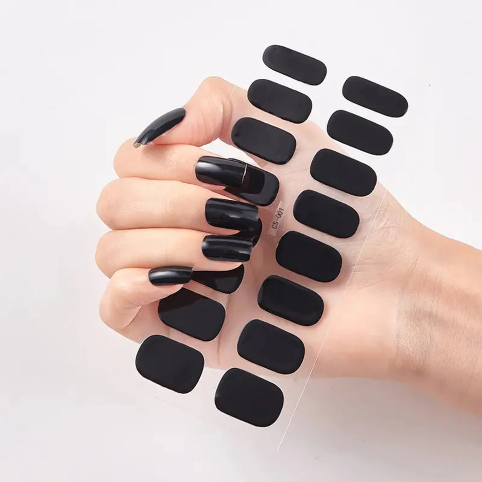 Enhance Your Manicure with 16 Pieces Self-Adhesive Nail Polish Stickers in 25 Vibrant Pure Colors 241225