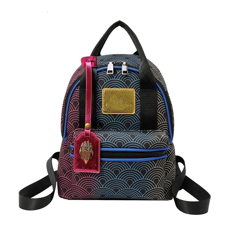Bag Creative Design Gradient Color Large Capacity Unisex Backpack, Fashionable Backpack