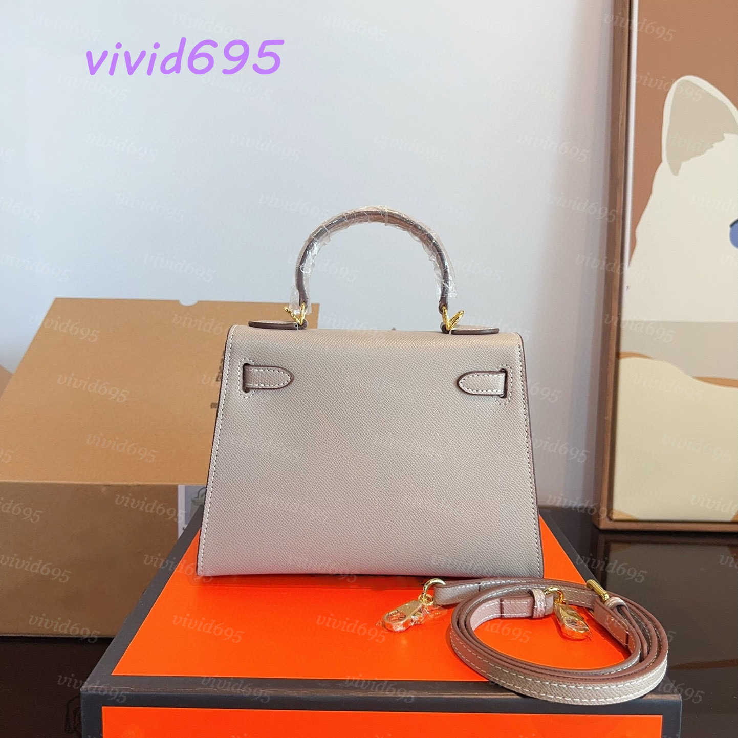 TOP Quality Bag Second Generation Bags Designer Handbag Woman Genuine Leather Orange Black Crossbody Shoulder Female Purse Lady Tote Bag With Lock And