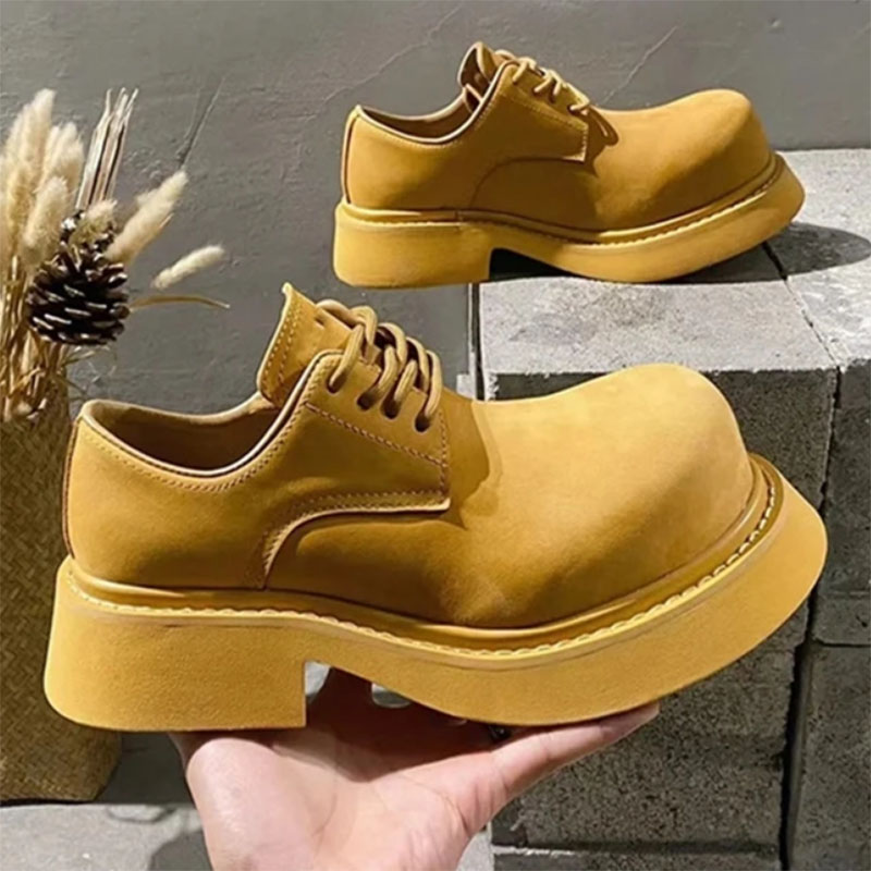 AIYUQI Big Head Female Shoes Derby Shoes Women's Large Size Lace-up Loafers Women