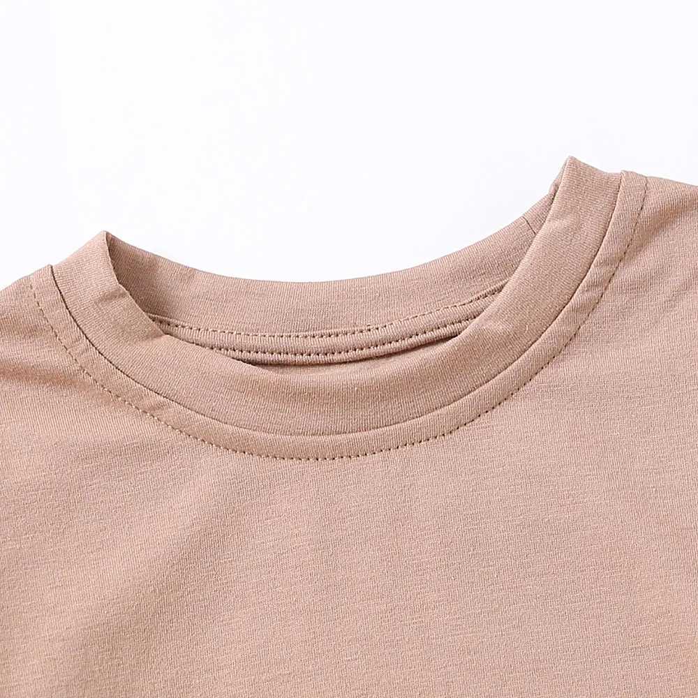 Clothing Sets Childrens Summer Cotton Short Sleeve Suit Printed T-shirt Shorts 2pcs Boys Simple Peplum Casual Kids ClothesY241225SVIX