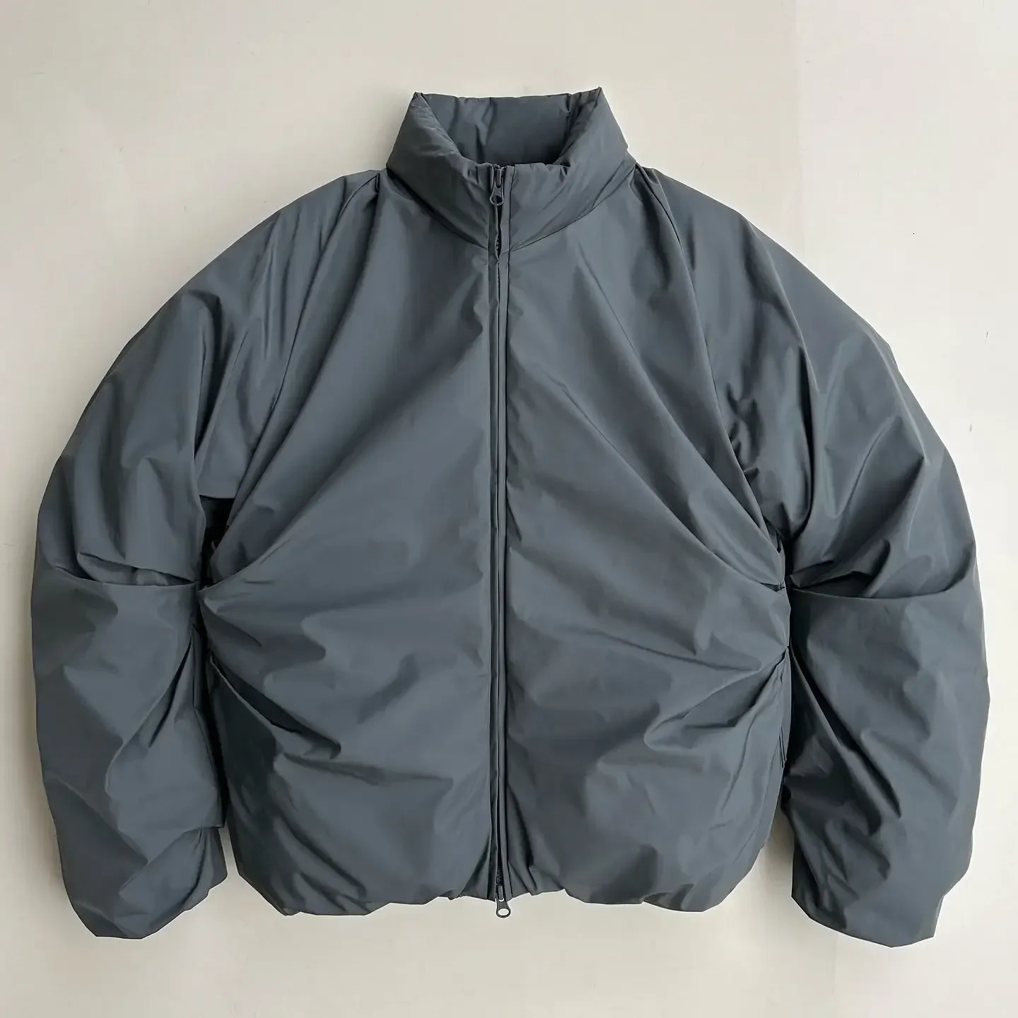 2025 Winter Down Jacket Simple Joker Double Zipper Mens and Womens Y2K Harajuku retro Gothic casual street wear 241225