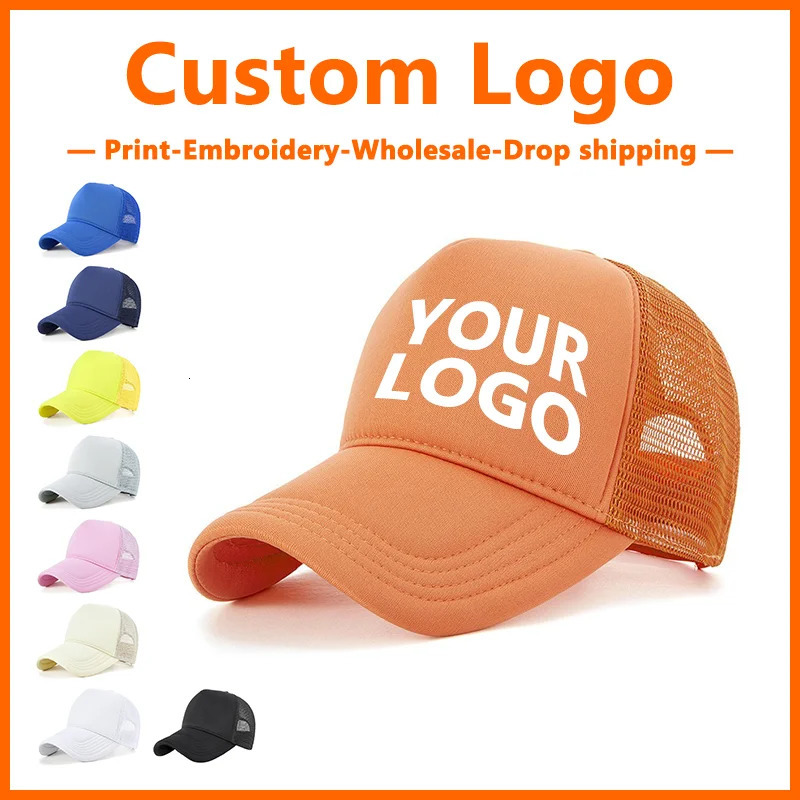 Custom Baseball Hat 5-panel Sponge Baseball Cap Embroidery DIY Wholesale Print Custom Leisure and Breathable Unisex Hat 241225