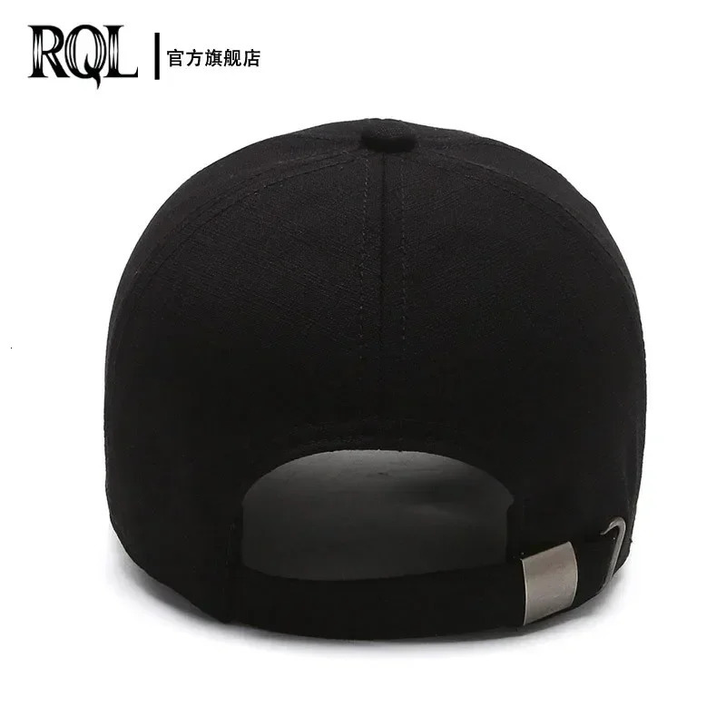 Mens Hat 2024 Autumn and winter Male Baseball Cap Casual Golf Trucker Dad Hat Outdoor Black Solid Color Windproof Adjustable Sn 241225