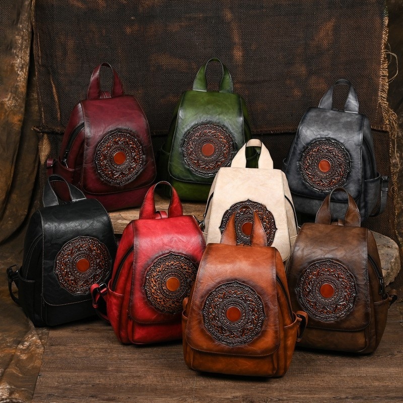 MOTAORA 2024 New Retro Women Bags Designer Leather Backpack For Woman Large Capacity Bag Women's Stylish Travel Backpacks