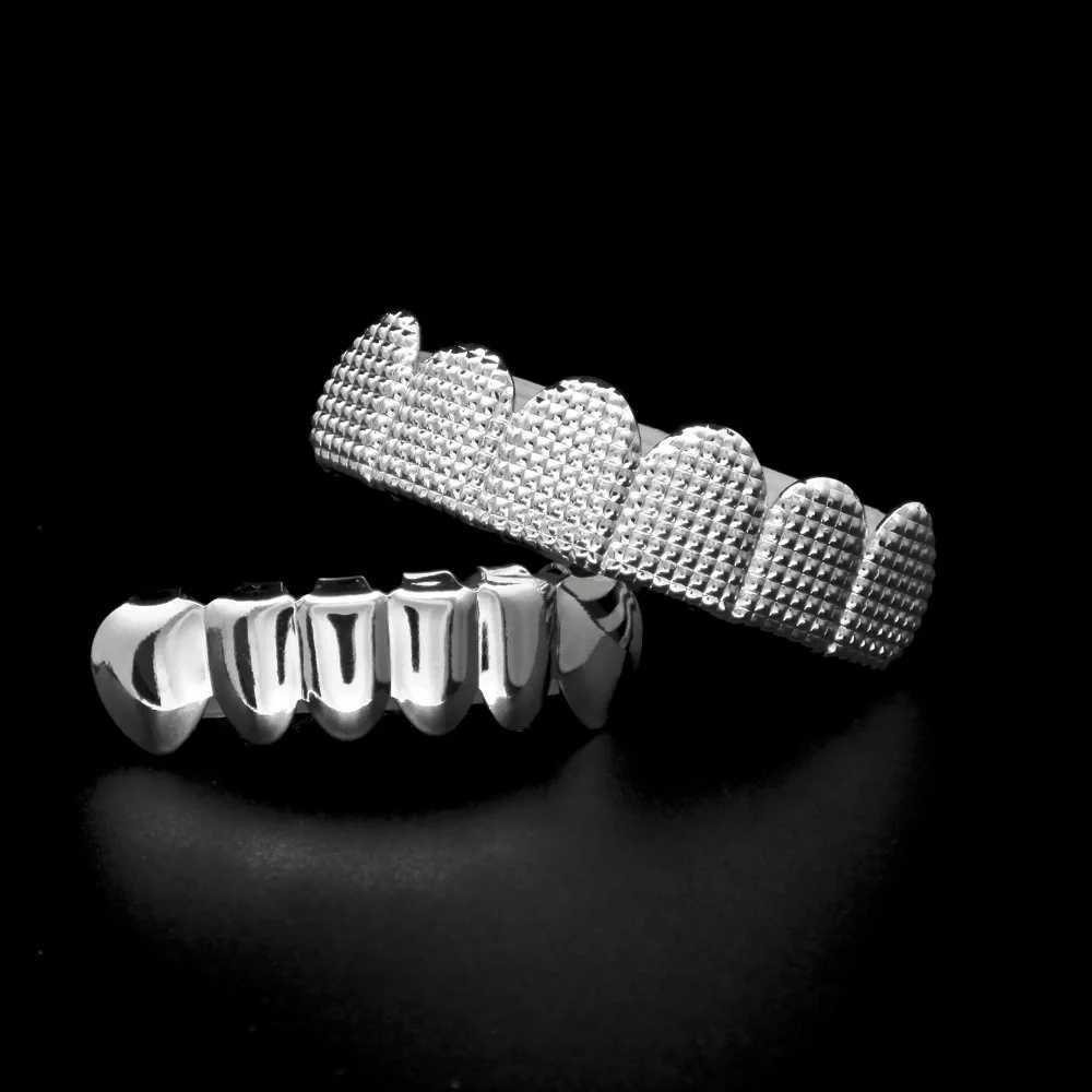 Small Zircon Bling Teeth Grillz Top Bootom Dental Mouth Punk Teeth Cs Cosplay Party Tooth Rper Hip Hop Jewelry TG032XJ241225