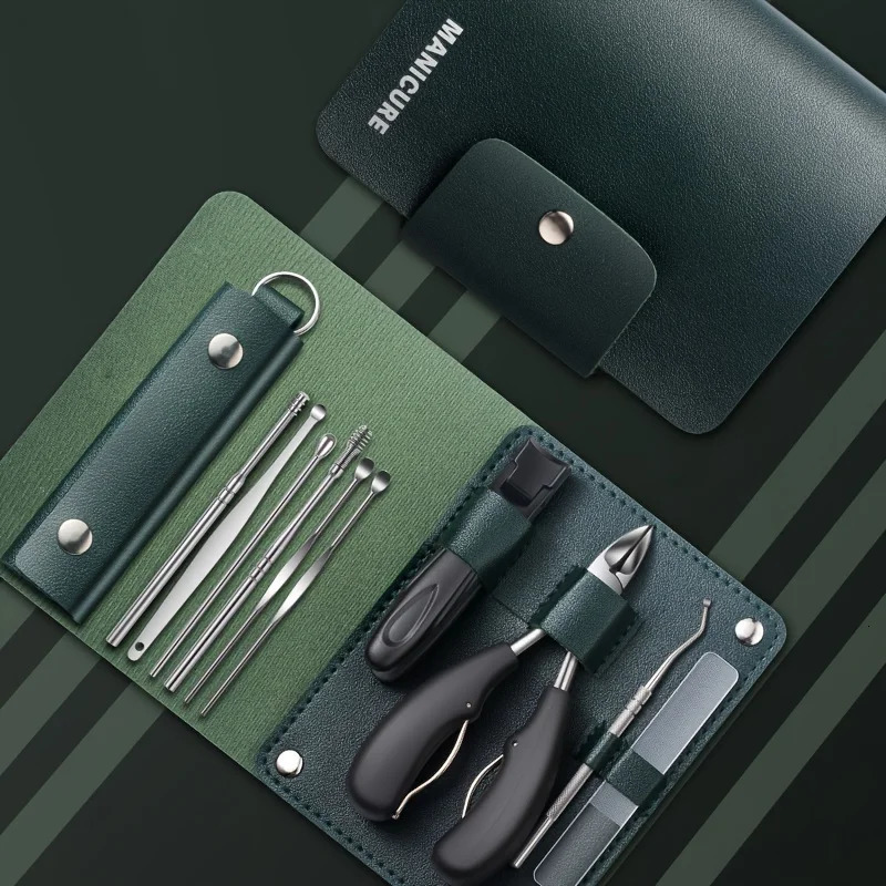 4/10Pcs Ingrown Toenail Kit Atrovirens Modern Style Extended Eagle Beak Nail Clippers With Padded Handle Home Pedicure Set I 241225