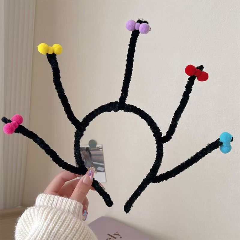 Funny and creative facial wash children's headband little witch Mona Korean version cute and sweet performance party birthday hair accessories