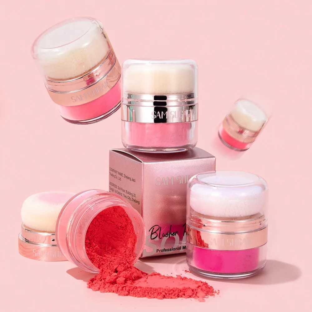 Velvet Puff B Powder Face Makeup Monochrome Apricot Peach Pink Matte Cheek Loose Powder Rouge Contour Shadow CosmeticXJ241225
