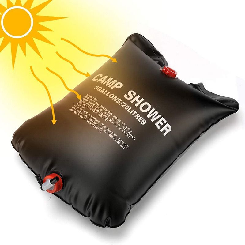 20L portable beach camping shower bag traveling PVC camping solar shower for outdoor