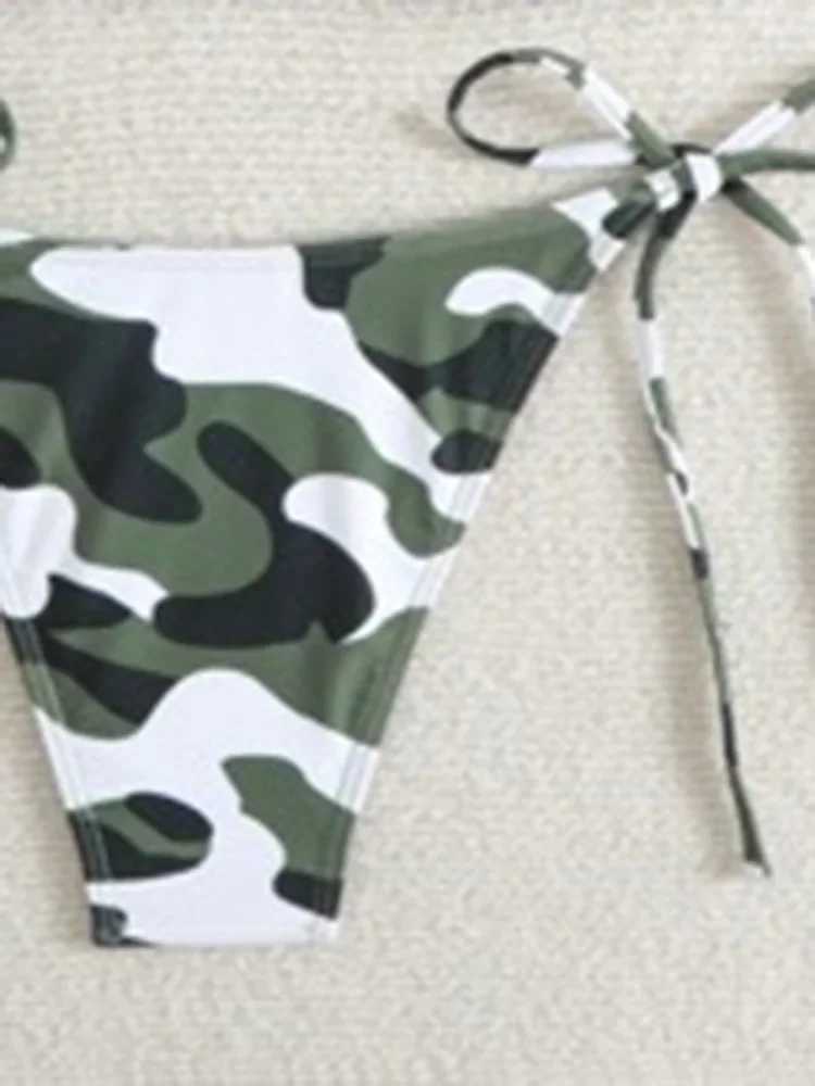 Circyy sexy swimsuit womens bikini set camouflage print two-piece womens swimsuit lace fashion swimsuit holiday beachwearW241225