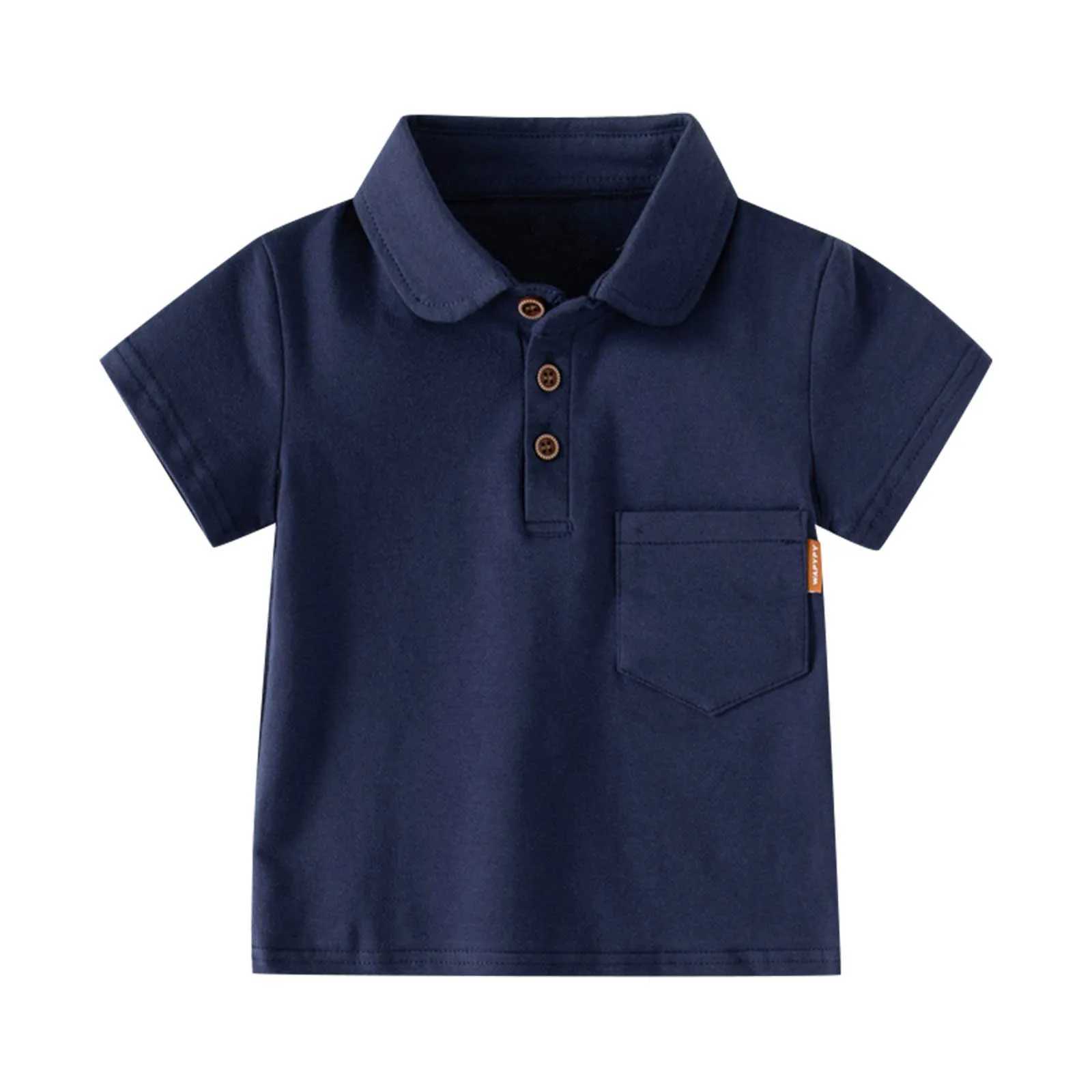 Summer Baby Boys T Shirt Short Sleeve Polo Shirts For Boy Children Solid Color Tee Baby Top Boy Clothes Korea Sle Clothes 1-7XJ241225