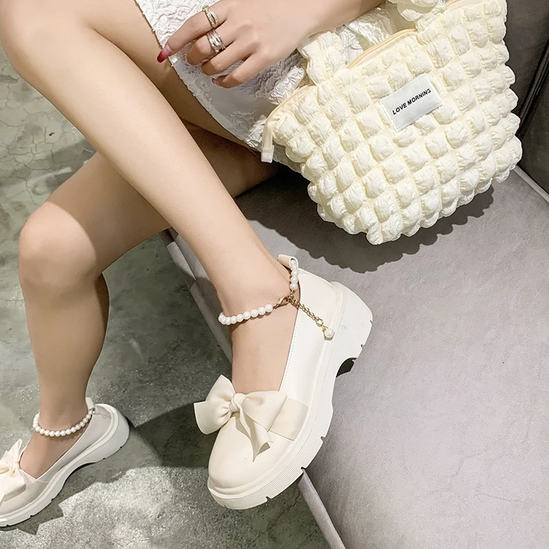 Lolita Shoes Women Japanese Style Mary Jane Shoes Women Vintage Shallow High Heels Chunky Platform Shoes Cosplay Female Sandals 241225