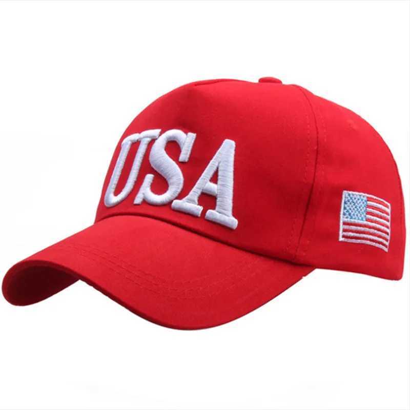 Red Presidential Election Pea Baseball Hat 3D Embroidered American Mens and Womens Hats W241225