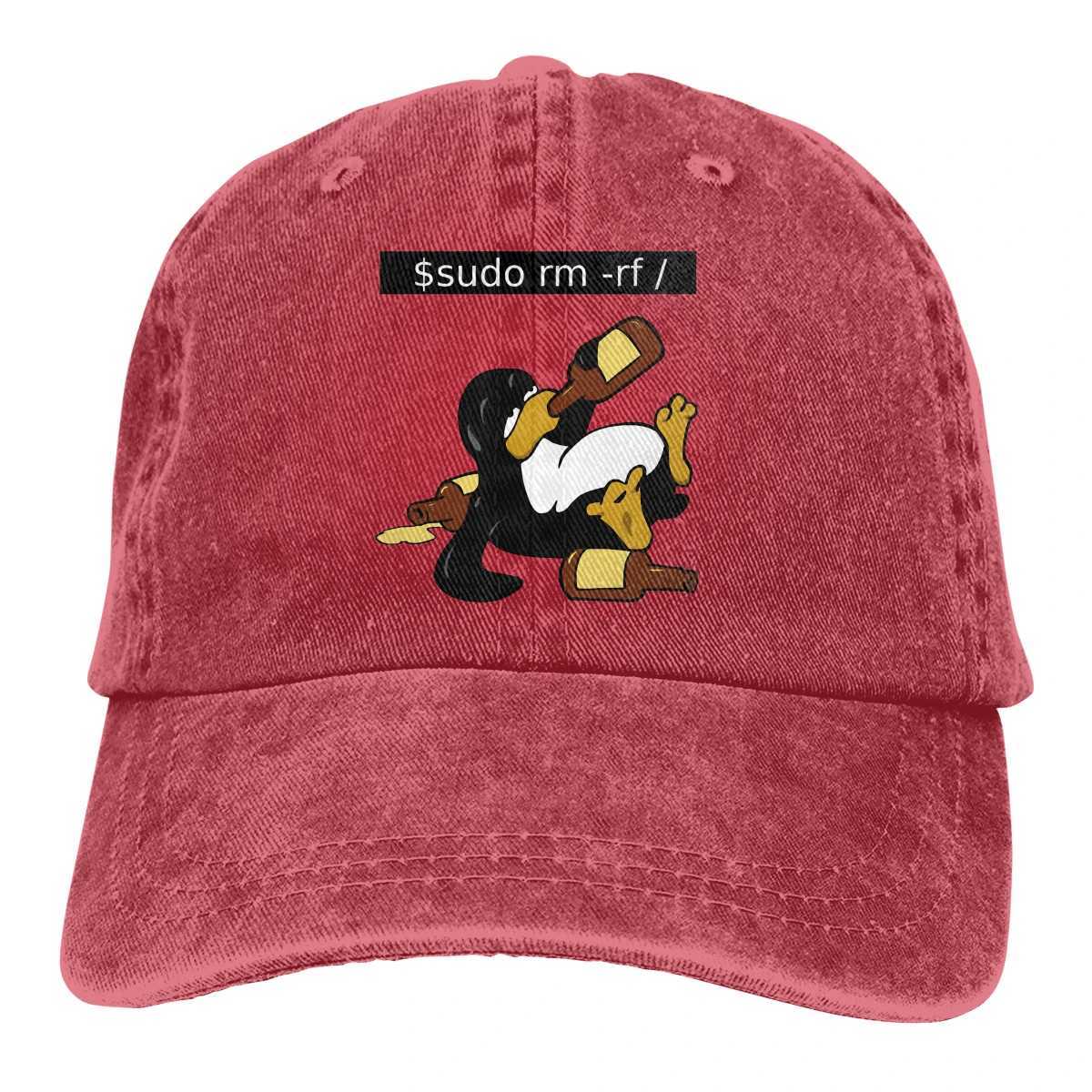 Command Baseball Caps Peaked Cap Linux Operating System Tux Penguin Sun Shade Hats for Men W241225