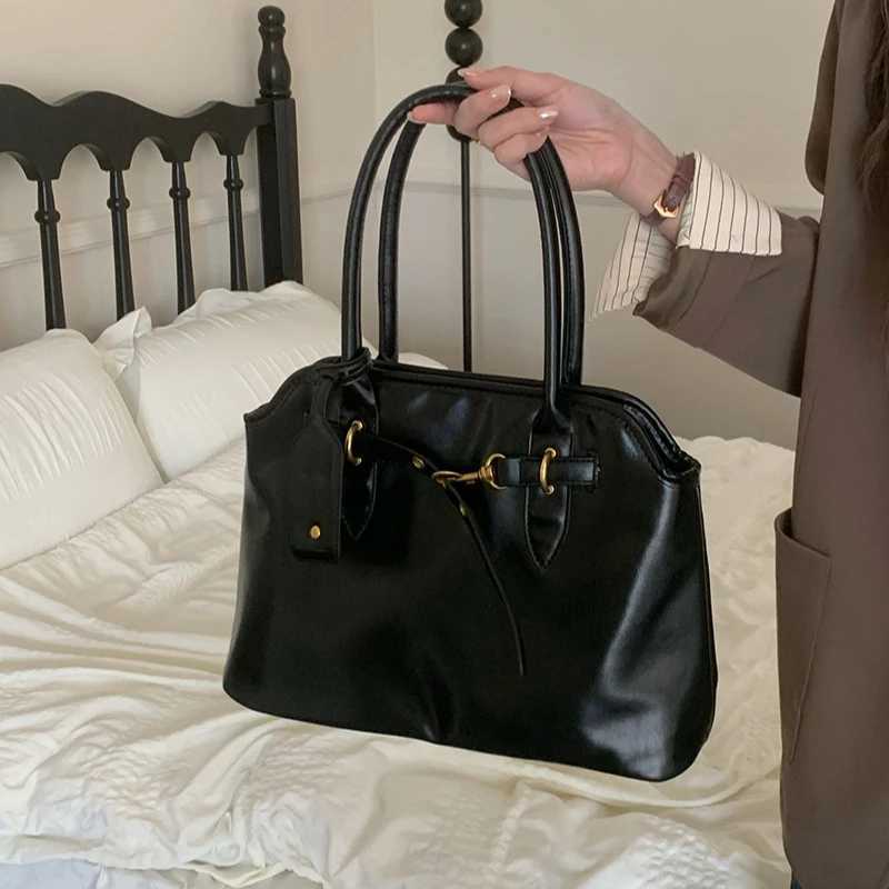 Vintage hot Large Capacity Brown Shoder Y2k Designer Casual Travel Cmuter Tote Bags Blacke Purses and Handbags for Wen Z241213