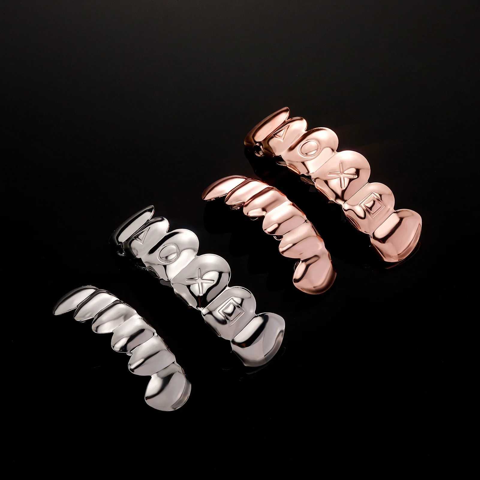 Hip Hop Rock Teeth Cs Teeth Decor Teeth Cover Case Grills Tooth C Rper Top Bottom Tooth Grills Custom Fit Teeth GrillzXJ241225