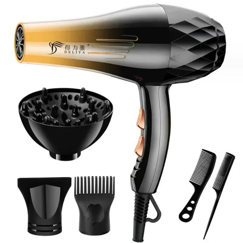 Hair Dryer Professional 1200W/2200W Gear Strong Power Blow Hair Dryer Brush For Hairdressing Barber Salon Tools Hair Dryer Fan 241225