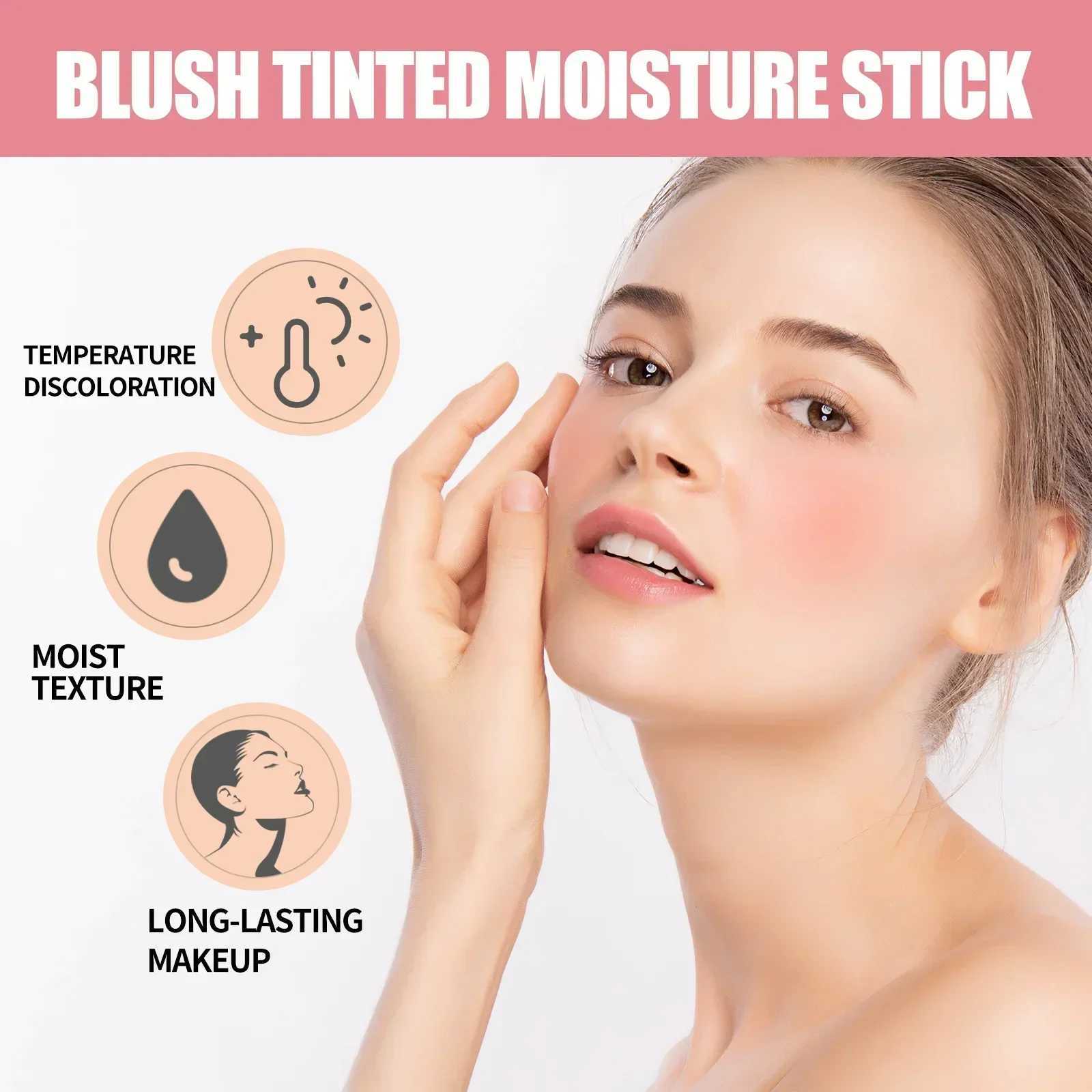 Silky Matte l B Cream Red Pink Natural Hydrating Lip Waterproof Lasting Cheek B Cream Stick Apply B for MakeupXJ241225