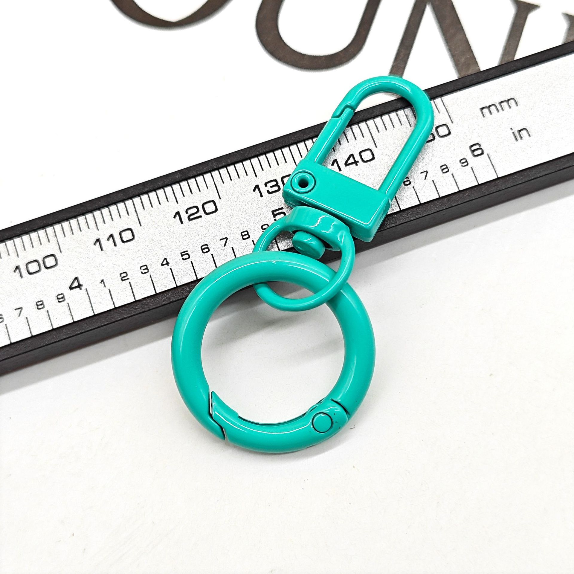 Hot Fashion Women Girls Silver Gold Stainless Steel Round Circle Keychain Rings Jewelry A Gift