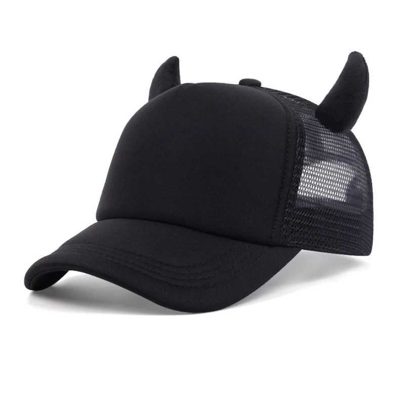 Devil Horn baseball cap adjusts head size eyes capture toe cap bicycle climbing travel cap W241225