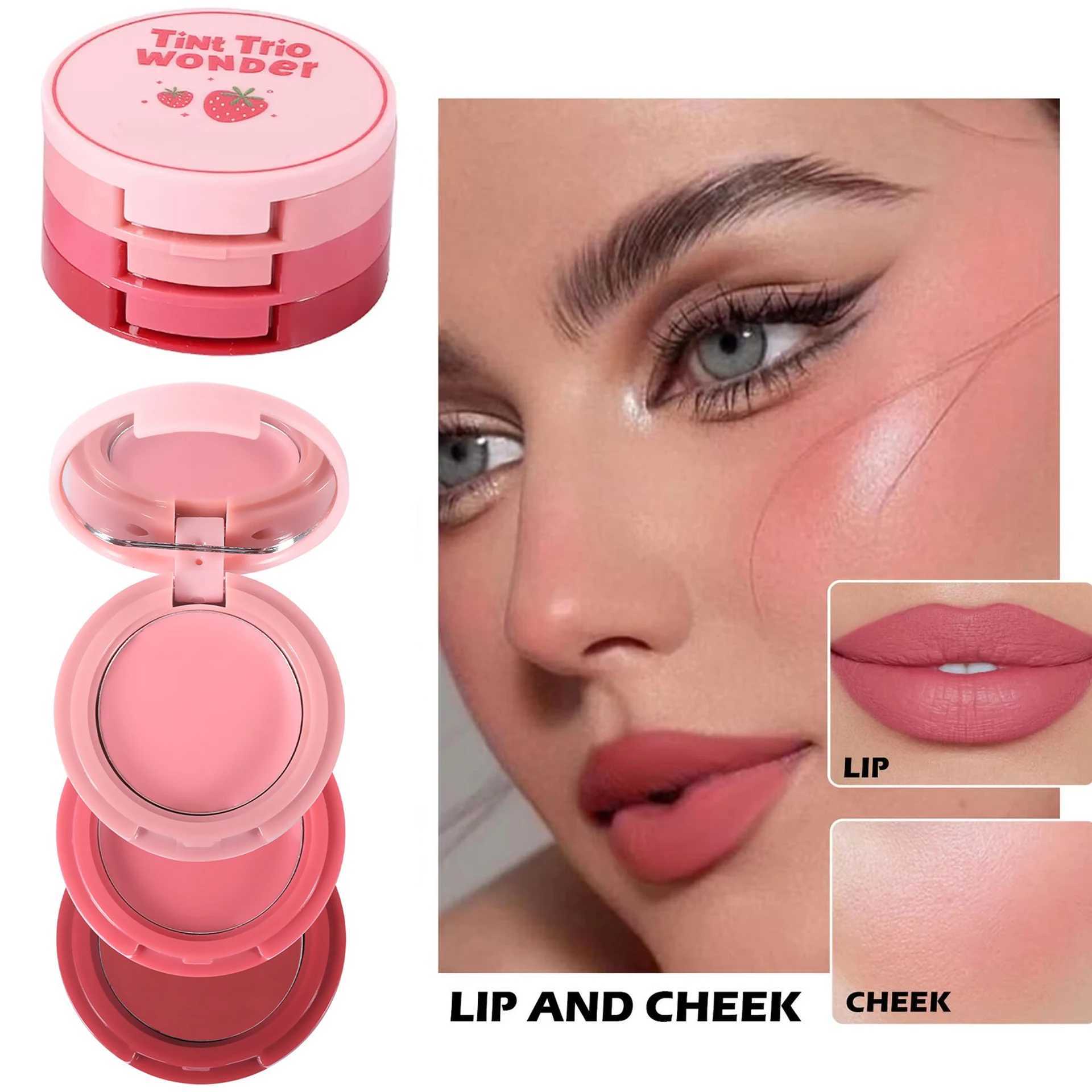 Natural Matte Face Ber Velvety Smooth Lip Cream Cheek B Rouge Waterproof Makeup BXJ241225