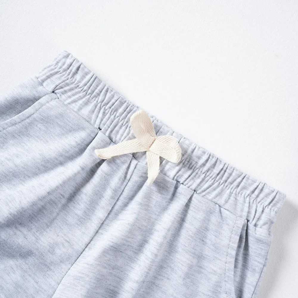Clothing Sets Childrens Cartoon Bear Short-sleeved Suit Boys Girls Korean Fashion T-shirt + Casual Shorts Cotton Suit 0-6Y Summer Hot SalesY241225OXJ6