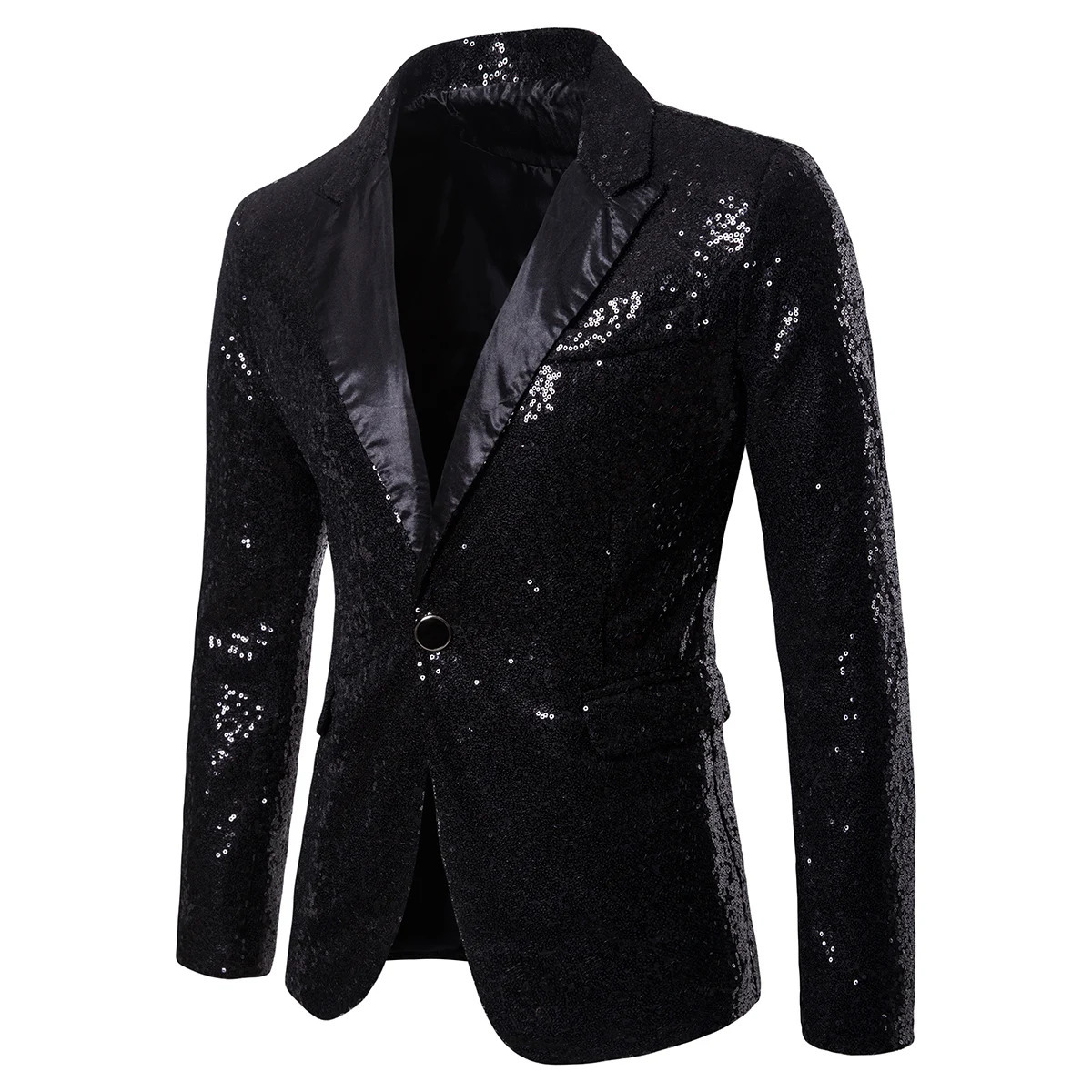 Mens Suit Jacket Little Round Sequins Sparkling Blazer Wedding Dinner Band Stage Street Performance Nightclub 241225