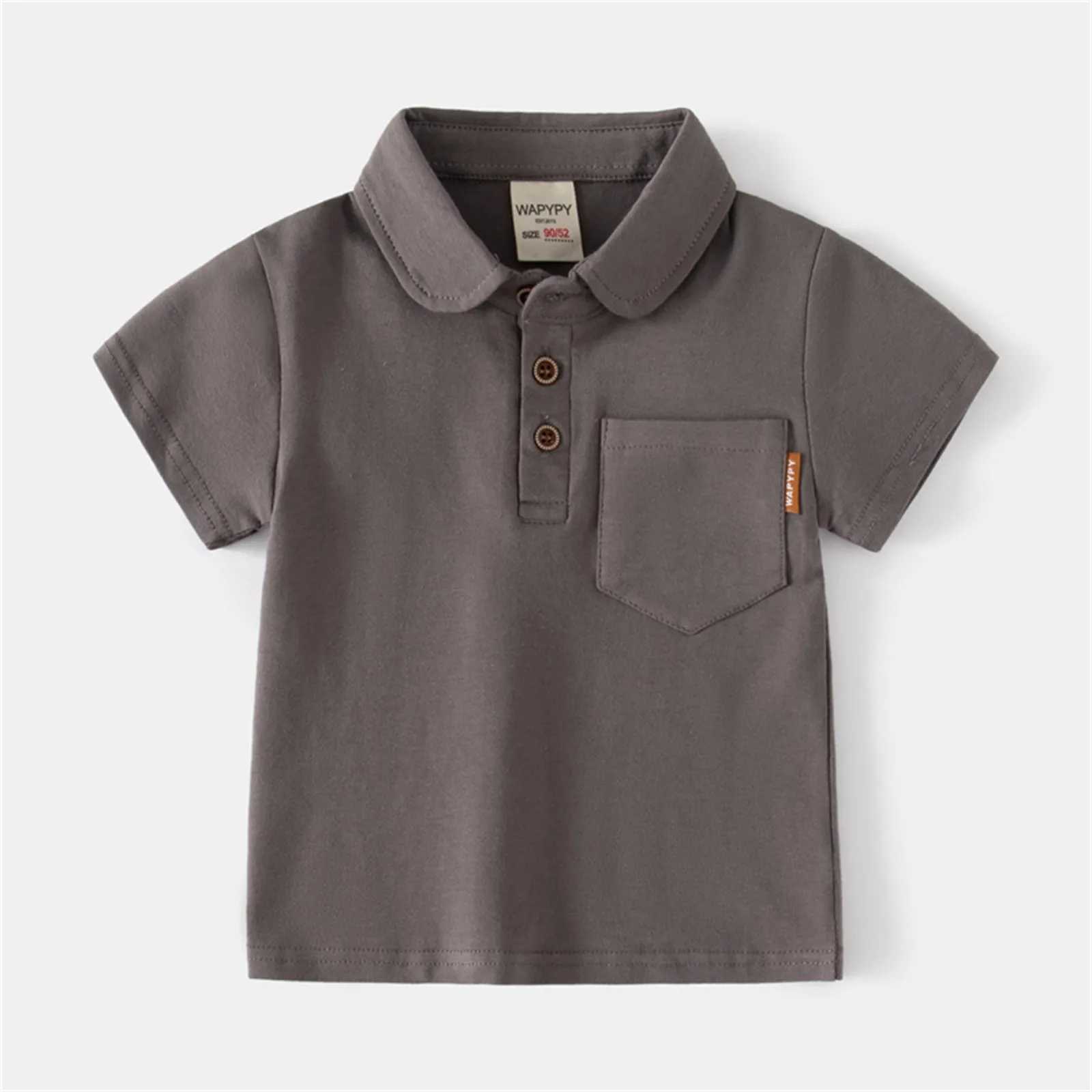 Summer Baby Boys T Shirt Short Sleeve Polo Shirts For Boy Children Solid Color Tee Baby Top Boy Clothes Korea Sle Clothes 1-7XJ241225