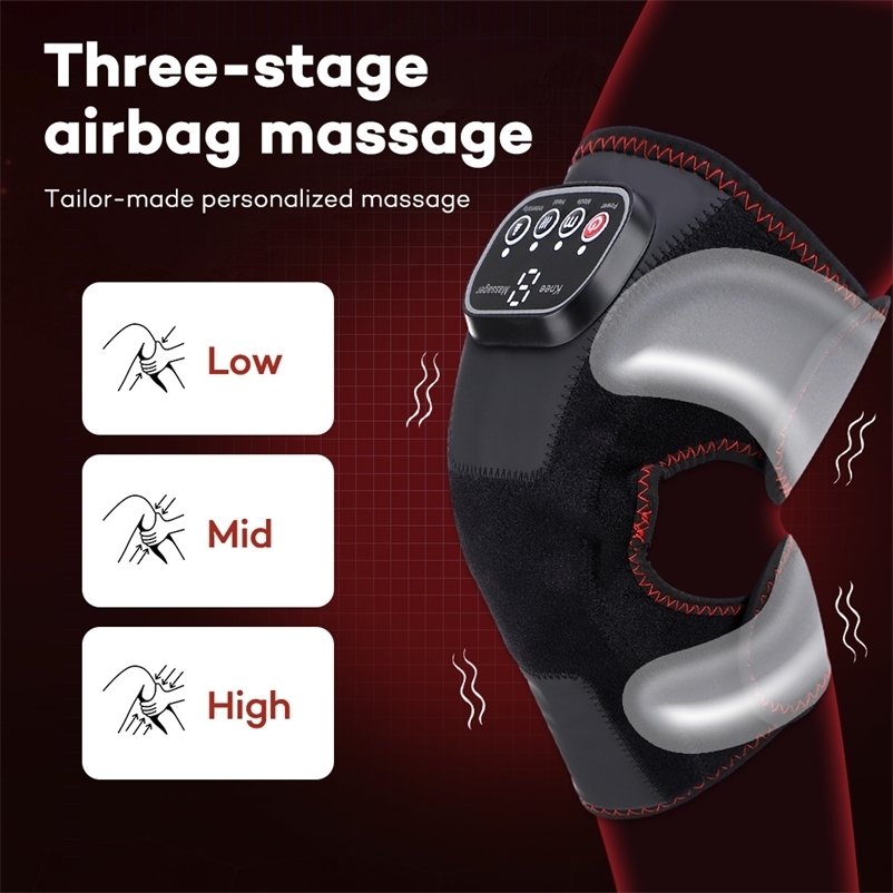 Dual Airbag Electric Knee Massager For Joint Pain Relief Graphene Compress Physio Heated Elbow Leg Knee Massager 241224