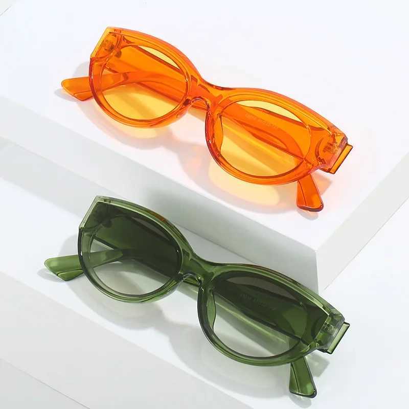 High end trend UV anti sunlight retro cat eye small frame sun mens text sun protection and driving sun X2412251