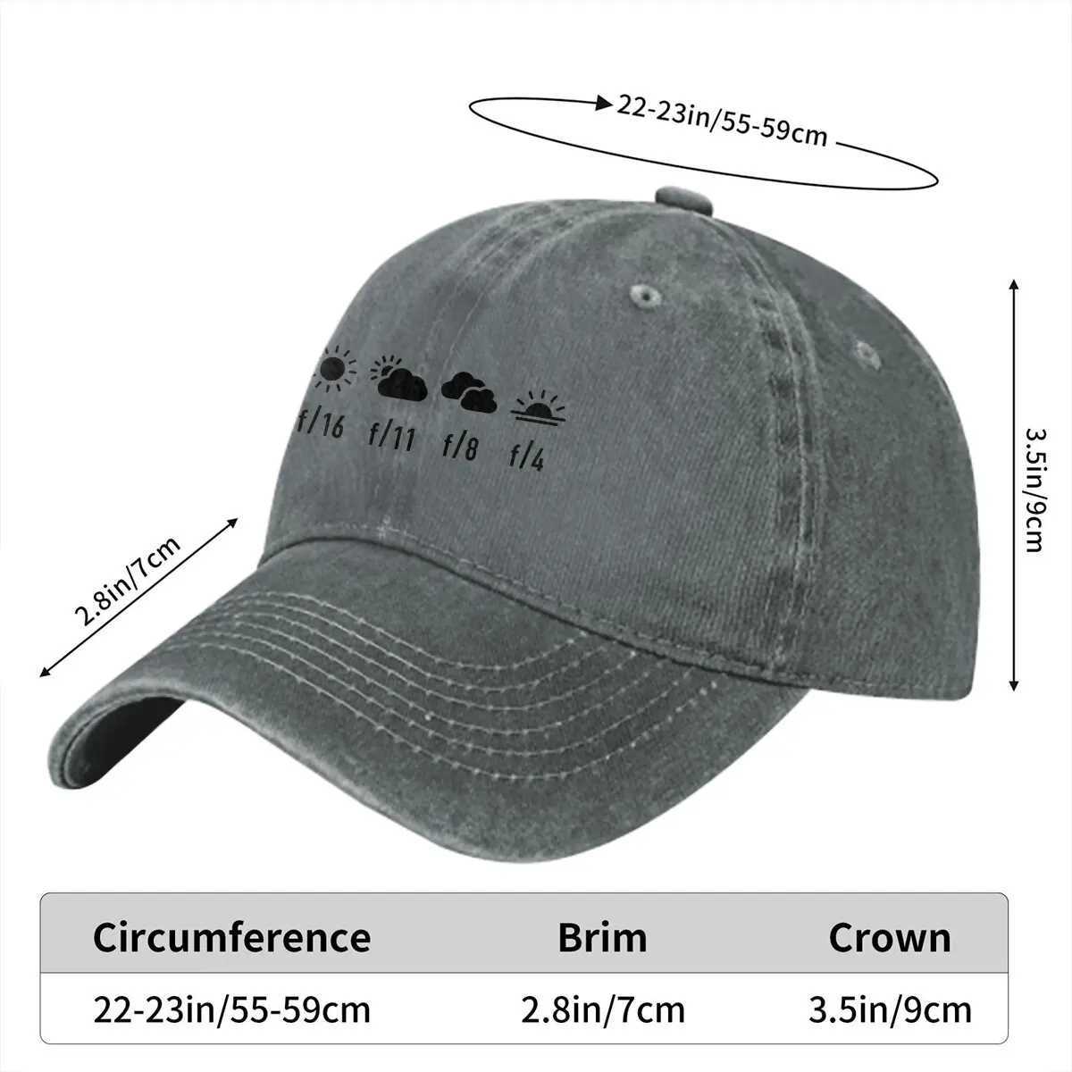 Summer Cap Sun Visor Sunny 16 EXPOSURE Hip Hop Caps Camera Patent Cowboy Hat Peaked Trucker Dad Hats W241225