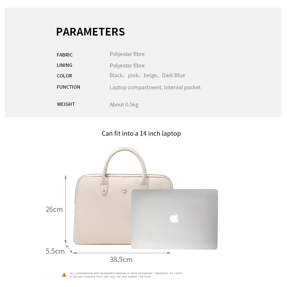 Fashion laptop bag Waterproof office Slim Notebook messenger Briefcase tote laptop bags for Women 241225