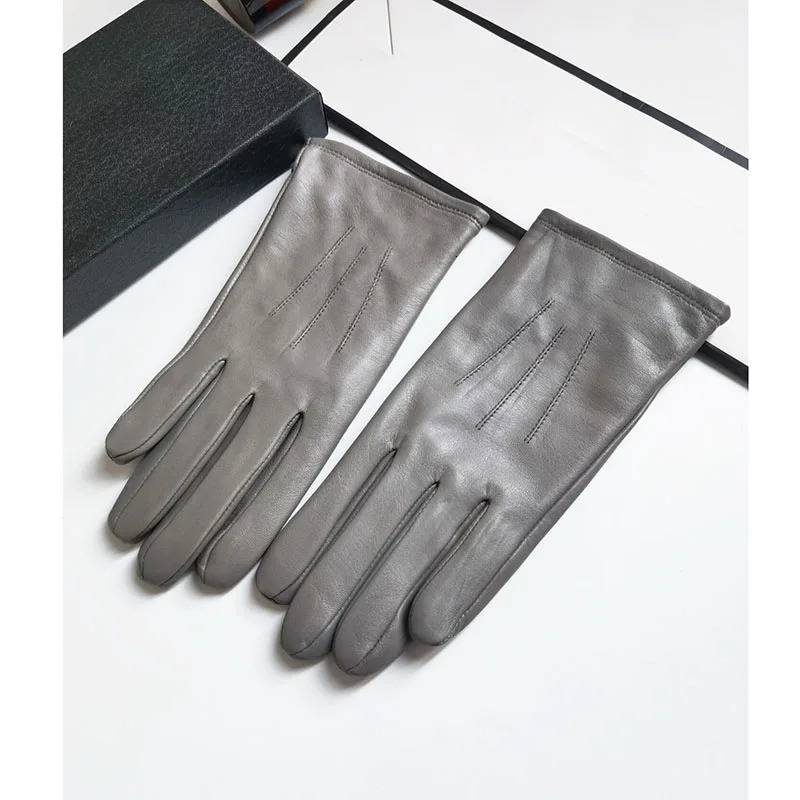 2024 Elegant Fashion Driving Gloves Genuine Real Goat Leather Gloves Women Fashion Winter Autumn Short Mittens G600 241225