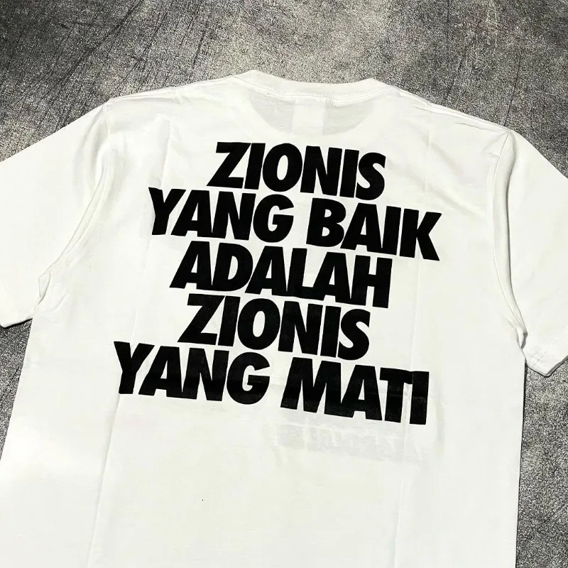 Hip-hop Street Fashion Clothing Gothic Punk Dark UZI Printed Oversized T-shirt American Retro Pure Cotton Casual Tops Men 241224