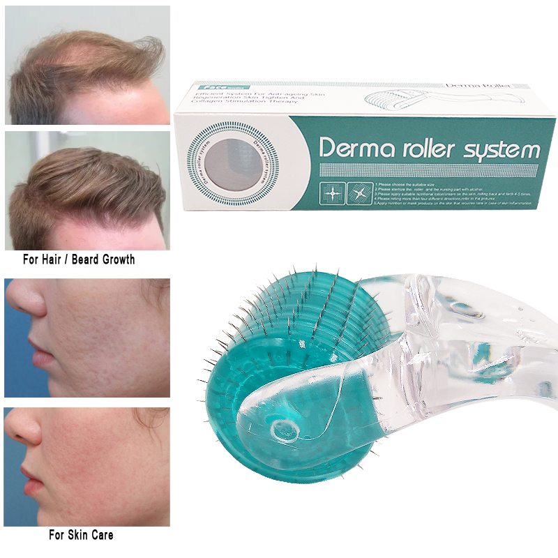 Mezoroller DRS 192 Real Needles Beard Derma Roller Microneedling for Hair Re- Growth Skin Care Body Treatment Microneedle MTS