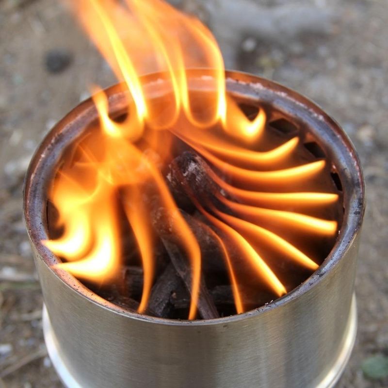 outdoor portable stainless steel camping wood stove burner