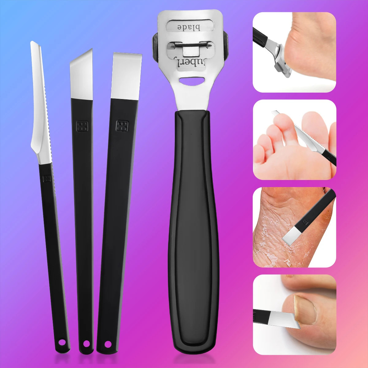 Professional thick toenail clippers for thick nails and ingrown nails Wide jaw opening nail clippers set for ingrown manicures I 241225