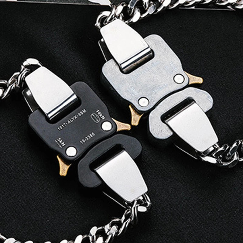 High Street Hip Hop ALYX Bracelet Men Women High Quality Metal Buckle Bracelet Birthday Gift 241225