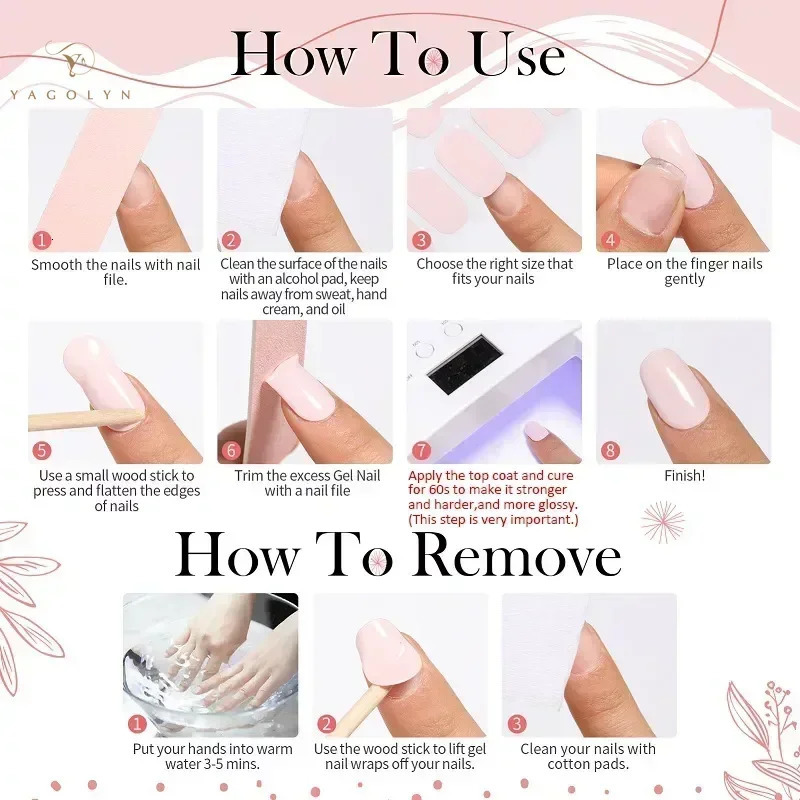 16/20/22Tips French Gel Nail Strips Patch Sliders Adhesive Waterproof Long Lasting Full Cover Gel Nail Stcikers UV Lamp Need 241225