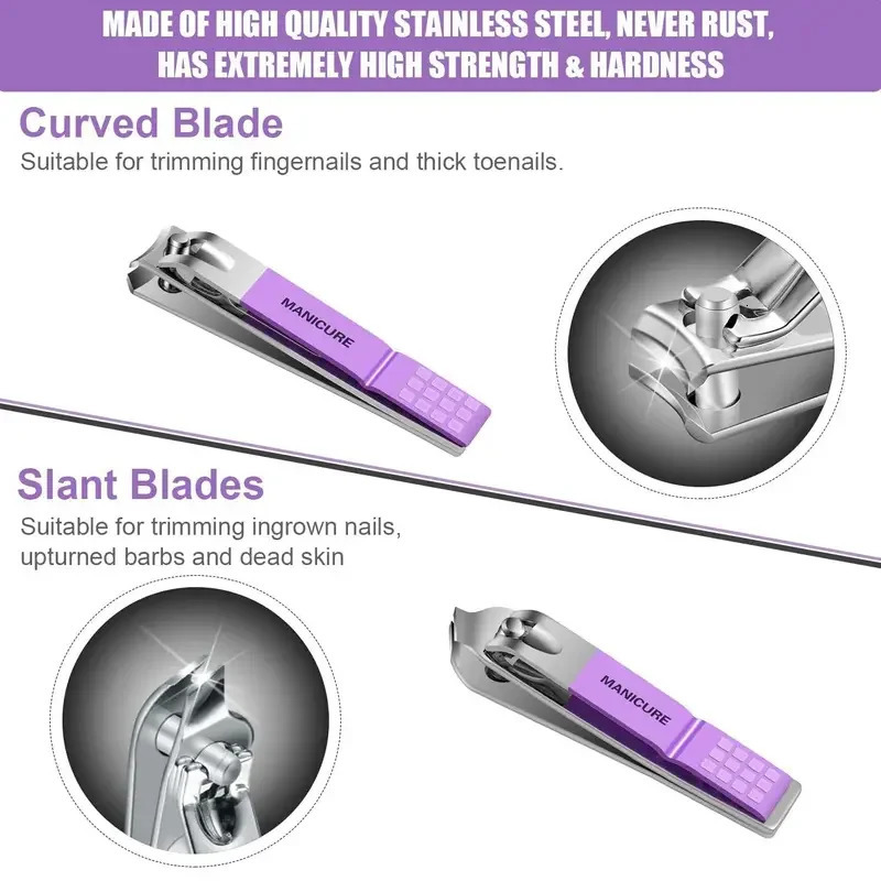 Nail Clippers Manicure Tool Set With Portable Travel Case Dead Skin Clippers Cuticle Nippers And Cutter Kit Nail Clippers Pe 241225